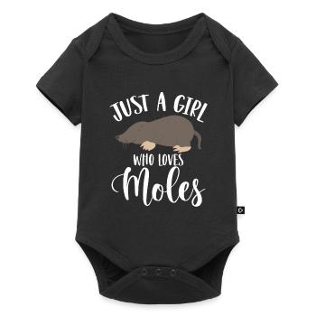 Just a girl who loves moles - Baby Premium short-sleeve bodysuit - black - Front