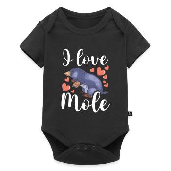 I love mole - Baby Premium short-sleeve bodysuit - black - Front
