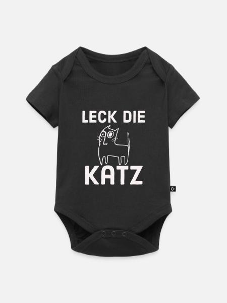 Leck die Katz - Baby Premium Kurzarmbody - Schwarz