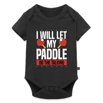 Ma batte de tennis de table parle - Body à manches courtes Premium Bébé - noir - Devant