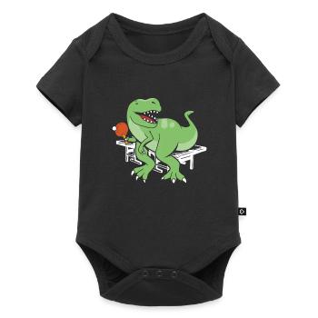 Table tennis dinosaurs - Baby Premium short-sleeve bodysuit - black - Front