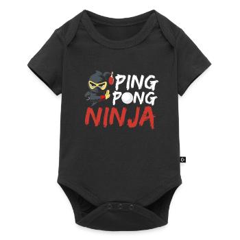 Table Tennis Ninja - Body à manches courtes Premium Bébé - noir - Devant