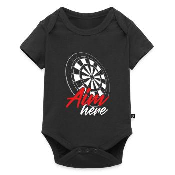Aim for the dartboard here - Baby Premium short-sleeve bodysuit - black - Front