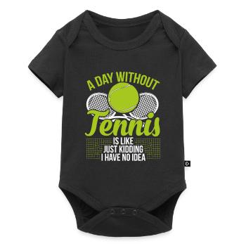 A day without tennis - Baby Premium short-sleeve bodysuit - black - Front
