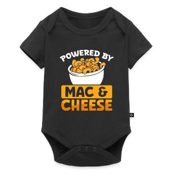 Angetrieben Von Mac Und Käse - Baby Premium Kurzarmbody - Schwarz - Vorne