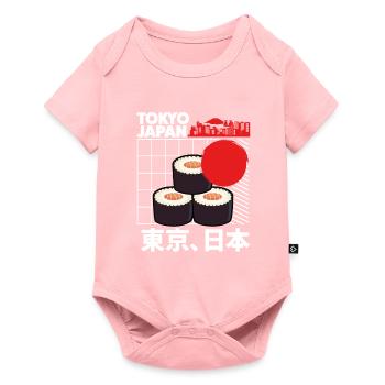 Style esthétique Le rouleau de maki - Body à manches courtes Premium Bébé - rose - Devant