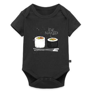 Funny Two Maki Roll - Baby Premium short-sleeve bodysuit - black - Front