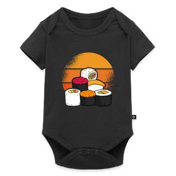 Sushi Esthétique Rétro Sun - Body à manches courtes Premium Bébé - noir - Devant