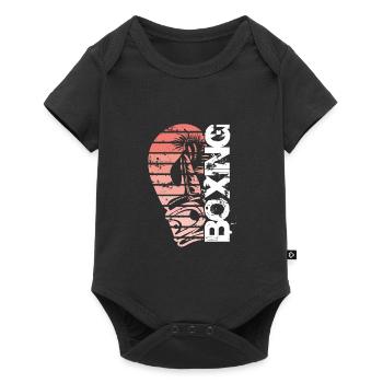 Boxhandschuh - Baby Premium Kurzarmbody - Schwarz - Vorne