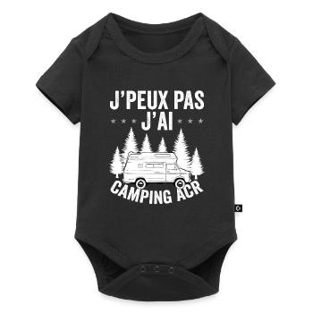 Ich Kann Nicht, Ich Muss Campen Gehen - Baby Premium Kurzarmbody - Schwarz - Vorne