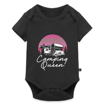 Camping Queen - Body à manches courtes Premium Bébé - noir - Devant