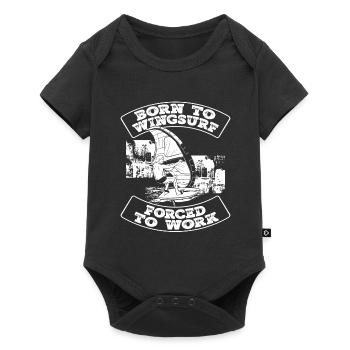 Né pour le wingsurf - Body à manches courtes Premium Bébé - noir - Devant