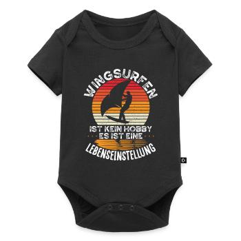 Wingsurfing Ist Kein Hobby - Baby Premium Kurzarmbody - Schwarz - Vorne