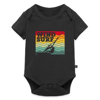 Windsurfers colorés - Body à manches courtes Premium Bébé - noir - Devant