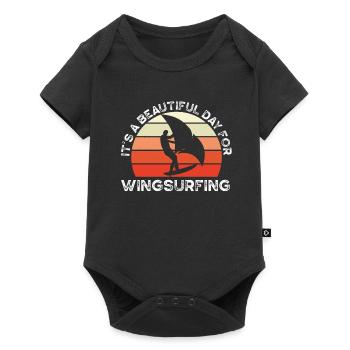 A nice day for wingsurfing - Baby Premium short-sleeve bodysuit - black - Front