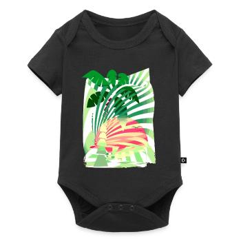 Palm Sun Vacances d’été - Body à manches courtes Premium Bébé - noir - Devant