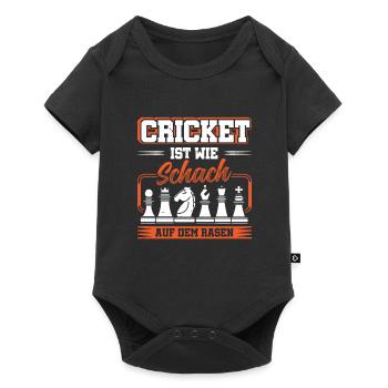 Cricket Ist Wie Schach Auf Dem Rasen - Baby Premium Kurzarmbody - Schwarz - Vorne