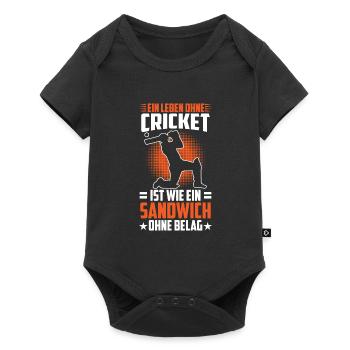 Ohne Cricket Ist Wie Ein Sandwich - Baby Premium Kurzarmbody - Schwarz - Vorne