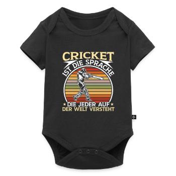 Cricket Ist Die Sprache - Baby Premium Kurzarmbody - Schwarz - Vorne