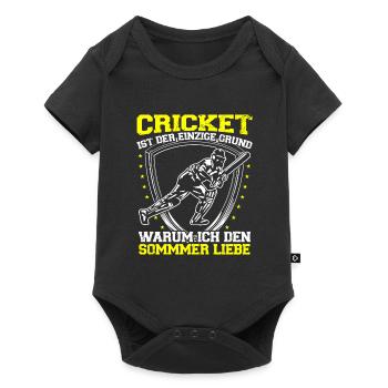 Cricket Ist Der Grund, Warum Ich Den - Baby Premium Kurzarmbody - Schwarz - Vorne