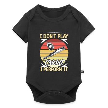 Ich Spiele Kein Cricket, Ich Führe Es - Baby Premium Kurzarmbody - Schwarz - Vorne
