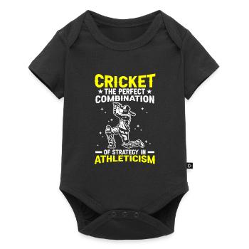 Cricket the perfect combination - Baby Premium short-sleeve bodysuit - black - Front