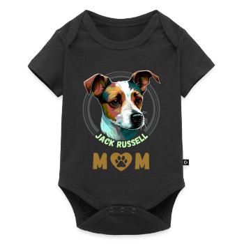 Jack Russell Mom - Baby Premium short-sleeve bodysuit - black - Front