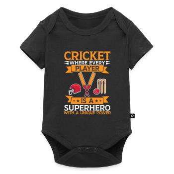 Au cricket, chaque joueur est un héros - Body à manches courtes Premium Bébé - noir - Devant