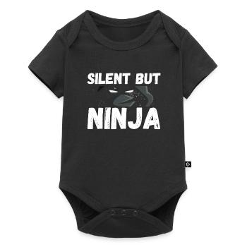 Ninja silencieux sombre - Body à manches courtes Premium Bébé - noir - Devant
