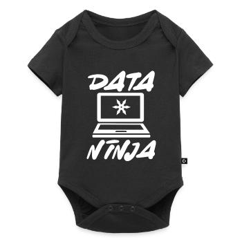 Data ninja star - Baby Premium short-sleeve bodysuit - black - Front