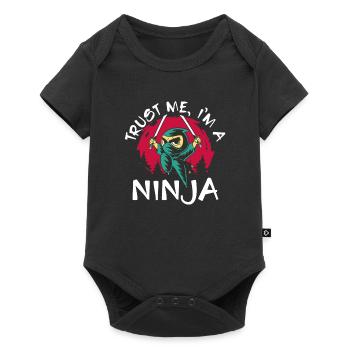 Faites confiance à un ninja cool - Body à manches courtes Premium Bébé - noir - Devant