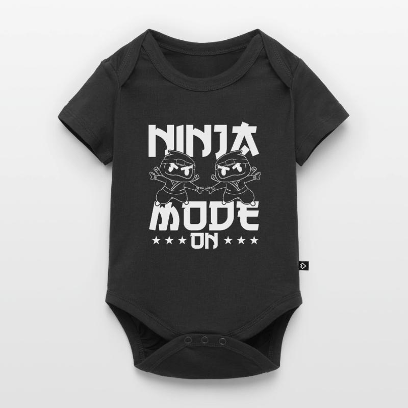 Two ninja mode Enabled Baby Premium short-sleeve bodysuit