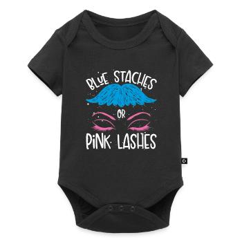 Tiges bleues ou cils roses - Body à manches courtes Premium Bébé - noir - Devant