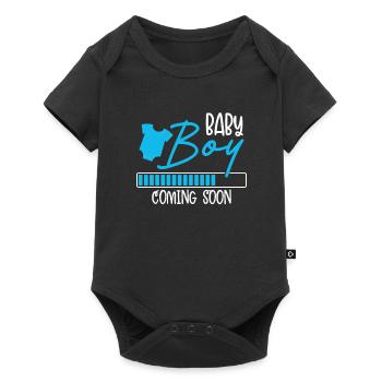 Baby boy is coming soon - Baby Premium short-sleeve bodysuit - black - Front