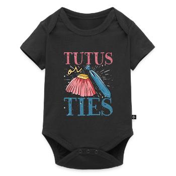 Tutus or ties - Baby Premium short-sleeve bodysuit - black - Front