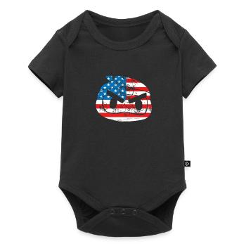 Usa ninja flag - Baby Premium short-sleeve bodysuit - black - Front