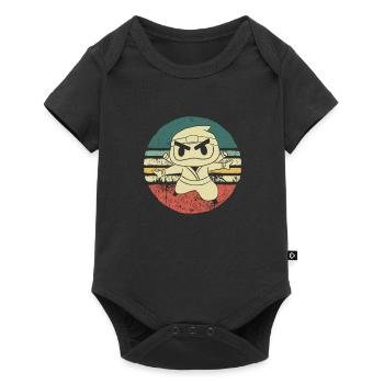 Strong Ninja In Vintage Sun - Baby Premium short-sleeve bodysuit - black - Front