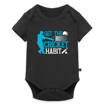Get the cricket habit - Baby Premium short-sleeve bodysuit - black - Front
