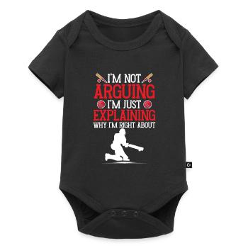 I'm not arguing, I'm just explaining - Baby Premium short-sleeve bodysuit - black - Front