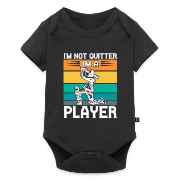 I'm not giving up, I'm a player - Baby Premium short-sleeve bodysuit - black - Front