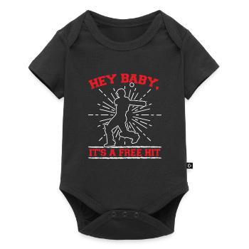 Es Ist Ein Gratis-hit Im Cricket-spiel - Baby Premium Kurzarmbody - Schwarz - Vorne