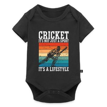 Cricket is a lifestyle - Baby Premium short-sleeve bodysuit - black - Front