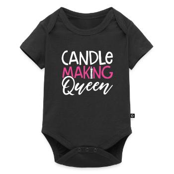 Reine de la fabrication de bougies - Body à manches courtes Premium Bébé - noir - Devant