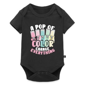 A splash of color changes everything - Baby Premium short-sleeve bodysuit - black - Front