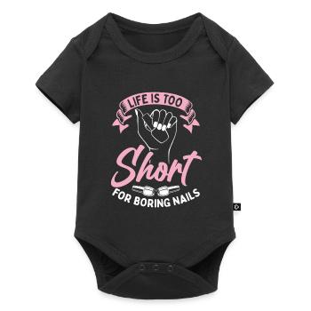 Life is too short for boring people - Baby Premium short-sleeve bodysuit - black - Front
