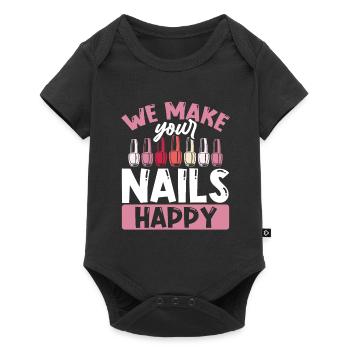 Nous rendons vos ongles heureux - Body à manches courtes Premium Bébé - noir - Devant