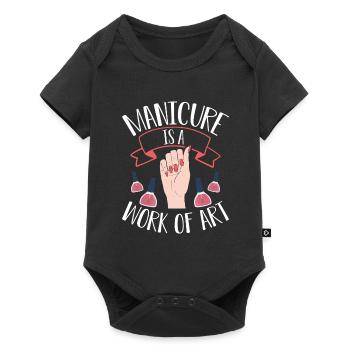 La manucure est une œuvre d’art - Body à manches courtes Premium Bébé - noir - Devant