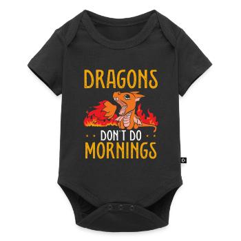 Les dragons ne font pas un lendemain - Body à manches courtes Premium Bébé - noir - Devant
