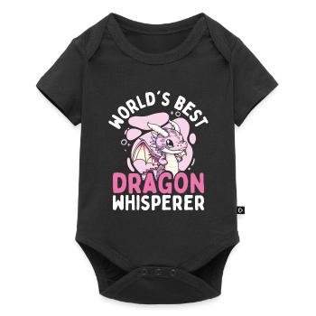 Le meilleur murmure de dragon au monde - Body à manches courtes Premium Bébé - noir - Devant