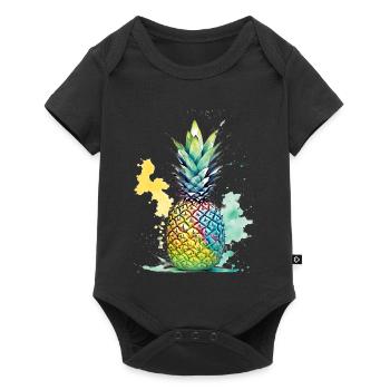 Pineapple - Baby Premium short-sleeve bodysuit - black - Front